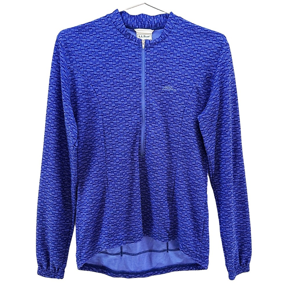L.L. BEAN Vintage 1/2 Zip Long Sleeve Pullover Top • Medium • blue Y2K gorpcore